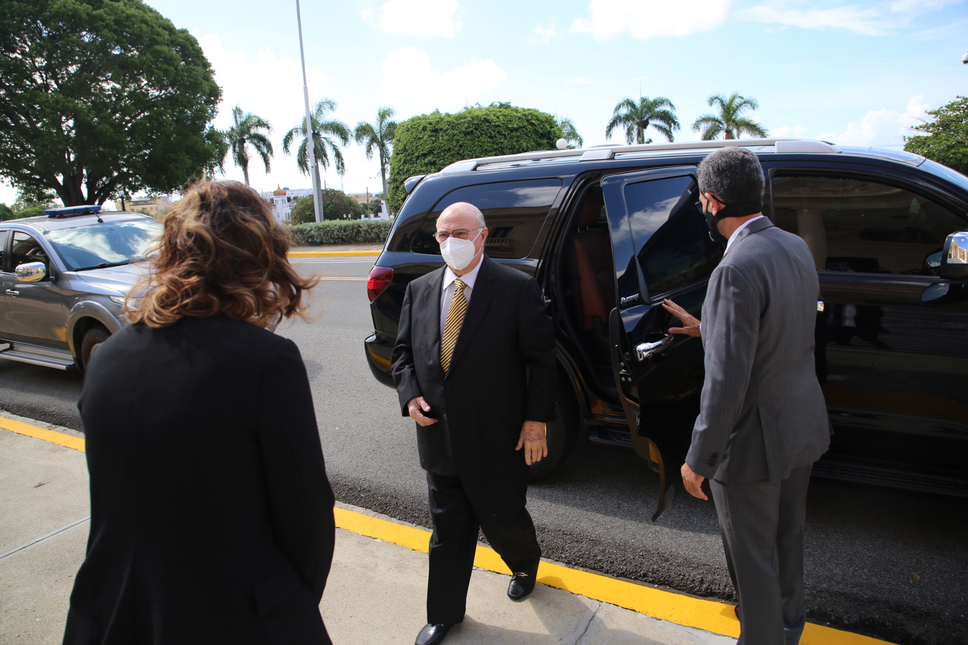 Hipólito Mejía visita al presidente Danilo Medina en Palacio Nacional