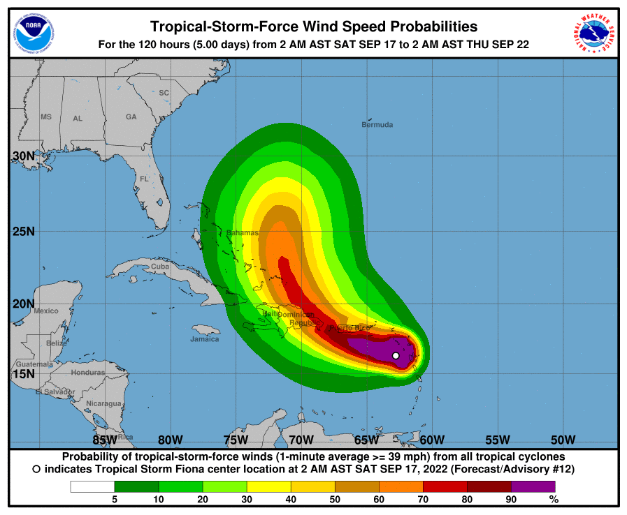 República Dominicana emite alerta de huracán a medida que se acerca Fiona