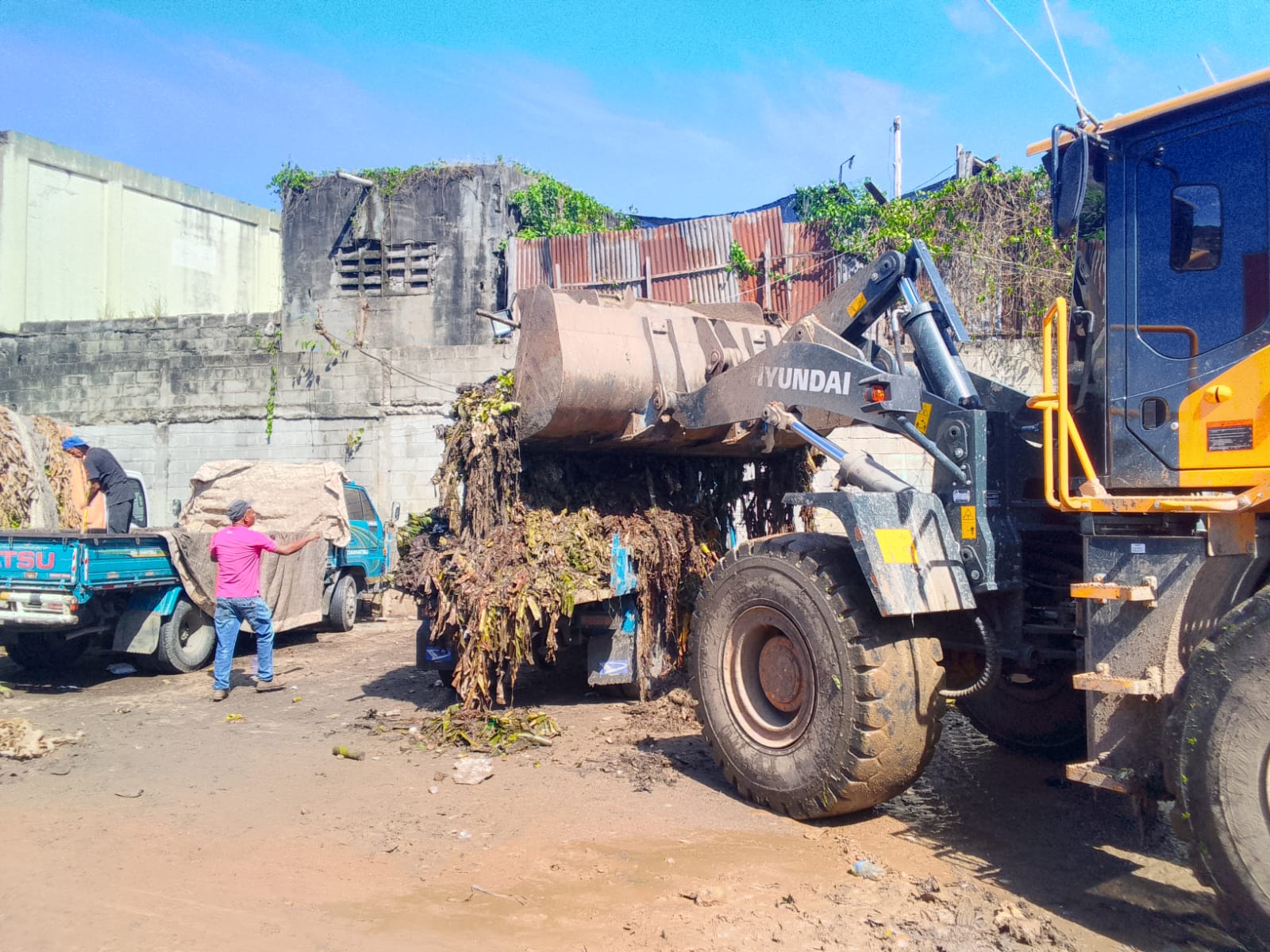 Alcaldía del Distrito Nacional realiza operativo de limpieza en el Mercado de Villas Agrícolas