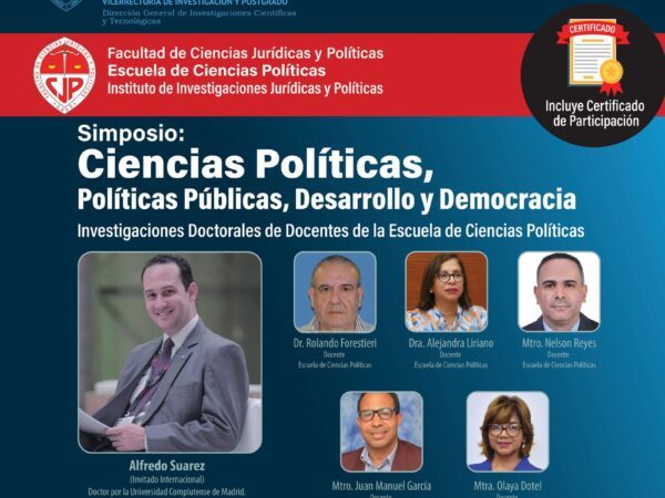 UASD realizará Simposio sobre Ciencias Políticas, Políticas Públicas, Desarrollo y Democracia