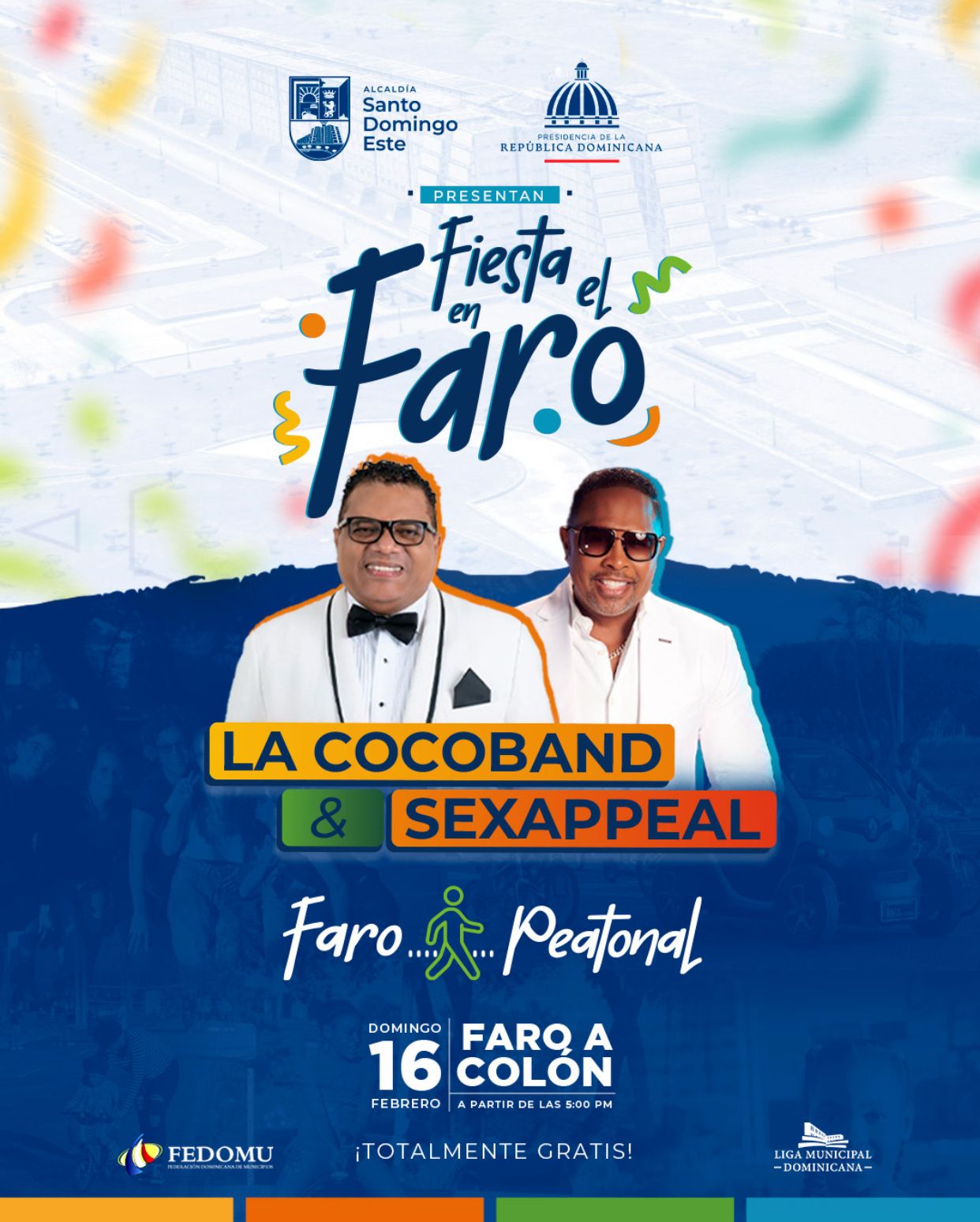 Ayuntamiento de Santo Domingo Este invita a disfrutar de una tarde cultural y musical este domingo en el Faro a Colón