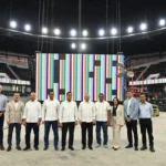 Leonardo Aguilera supervisa trabajos de remodelación de la Arena Banreservas Virgilio Travieso Soto