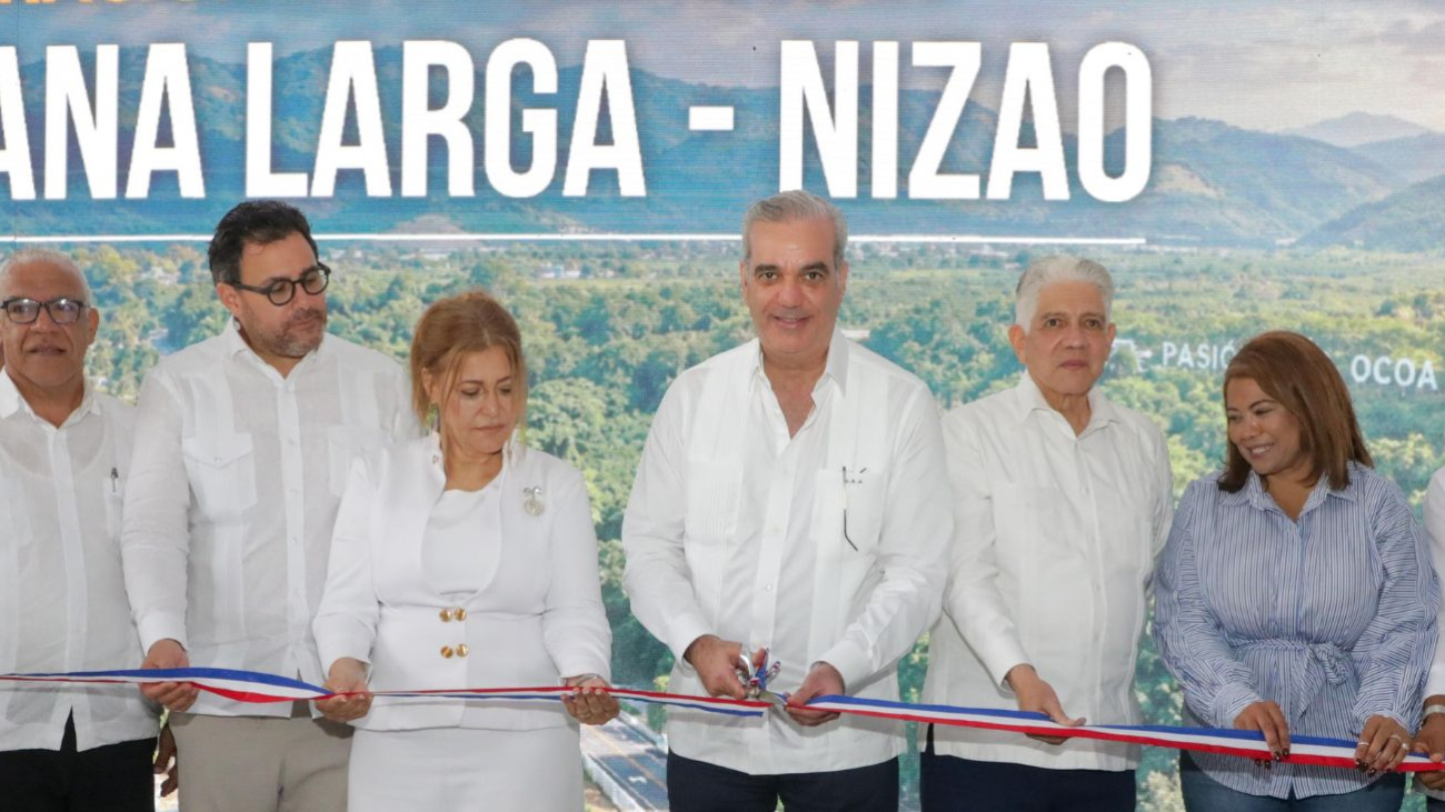 Abinader inaugura carretera Nizao-Sabana Larga-Ocoa